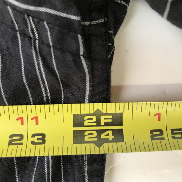 Quiksilver Mens Black Striped Button Down Shirt Pocket Tag Size XL - Picture 6 of 16